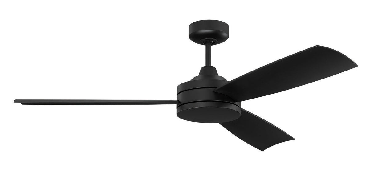 Craftmade INS54FB3 flat black ceiling fan blades included