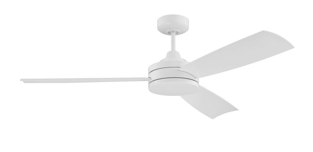 Craftmade INS54W3 white ceiling fan blades included