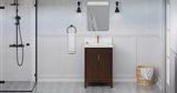 Jeffrey Alexander Theodora 24" Dark Walnut Single Sink Bathroom Vanity with White Quartz Top - 8 in. Widespread Faucet Top - VKITTHE24DWWQR1 product image 6