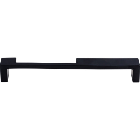 Top Knobs TK260BLK Modern Metro Notch Pull B 7" Center to Center Bar Pull Flat Black