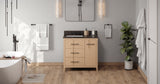 Jeffrey Alexander Katara 36" Natural Oak Single Sink Bathroom Vanity with Blue Limestone Top - 8 in. Widespread Faucet Top product image 6