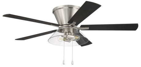 Craftmade IST52BNK5 52" Insight Brushed Nickel Finish Black Walnut/Greywood Blades Integrated Ceiling Fan Brushed Polished Nickel