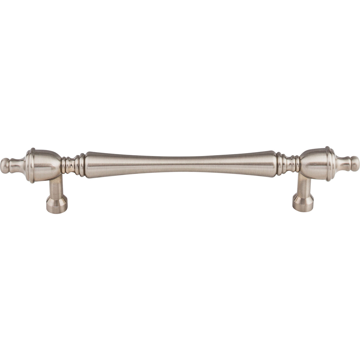 Top Knobs M819-7 Somerset Finial 7" Center to Center Bar Pull Brushed Satin Nickel