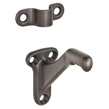 Ives 059B15A 059B Solid Brass Handrail Bracket with Base Size 2-1/4" x 1-3/8" and Base to Center of Rail of 2-7/16" Antique Pewter