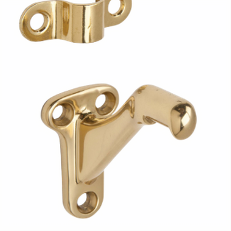 Ives 059B3 059B Solid Brass Handrail Bracket with Base Size 2-1/4" x 1-3/8" and Base to Center of Rail of 2-7/16" Polished Brass