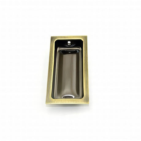 Ives 227B5 antique brass flush pull