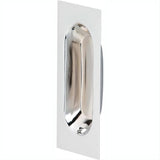 Ives 22B26 22B Low Profile Wrought Brass Oblong Flush Pull 3-1/8" x 1-5/16" x 7/16" Polished Chrome