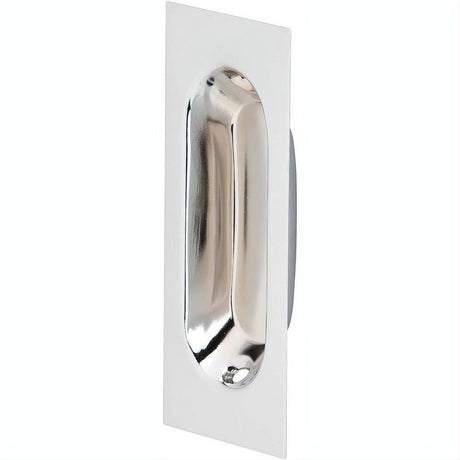 Ives 22B26 22B Low Profile Wrought Brass Oblong Flush Pull 3-1/8" x 1-5/16" x 7/16" Polished Chrome