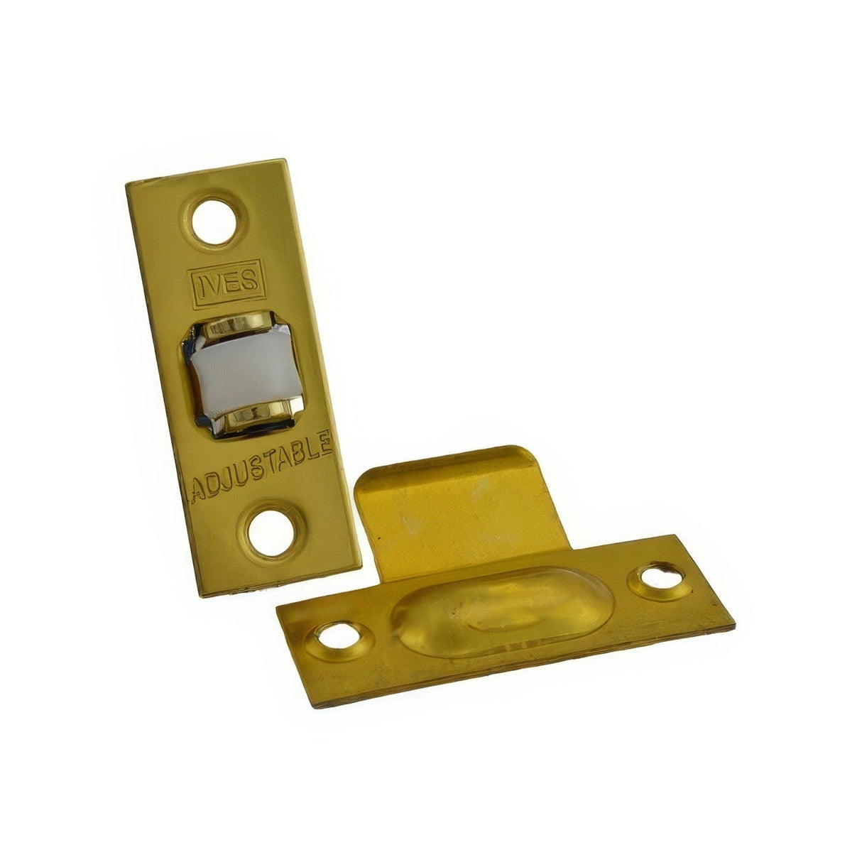 Ives 336B3 bright brass roller catch