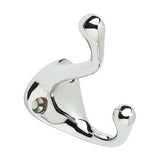 Ives 572B26 572B Step Up Traditional Cast Brass Coat and Hat Hook with 3" Projection Polished Chrome
