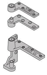 Ives 7215SET26DLH 7215SET-LH 3/4" Brass Offset Pivot Set 500 Pound Maximum Load Satin Chrome