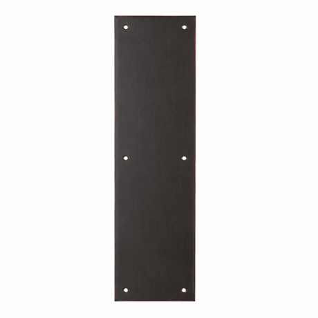 Ives 820010B416 8200B 4" x 16" Brass Push Plate with Mounting Screws Oil Rubbed Bronze