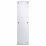 Ives 820026416 8200B 4" x 16" Brass Push Plate with Mounting Screws Polished Chrome