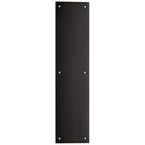 Ives 8200BLK416 8200B 4" x 16" Brass Push Plate with Mounting Screws Black