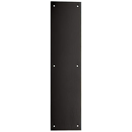 Ives 8200BLK416 8200B 4" x 16" Brass Push Plate with Mounting Screws Black