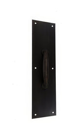 Ives 8311510B315 83115-315 3-1/2" x 15" Brass Pull Plate with 1" Round Base Handle on 5-1/4" Center Oil Rubbed Bronze