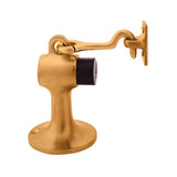 Ives FS44610 FS446 3-3/4" Height Cast Brass Floor Door Stop with Manual Hold-Open Hook Satin Bronze