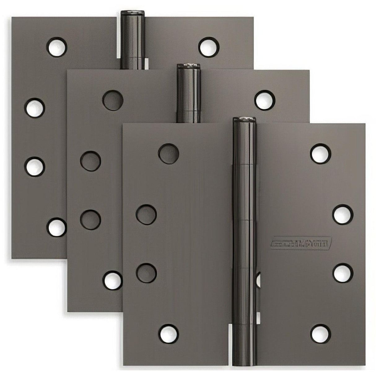 Ives S3P1020FRP530 S3P1020FRP 4" x 4" Square Corner Plain Bearing Mortise Hinges Black Stainless