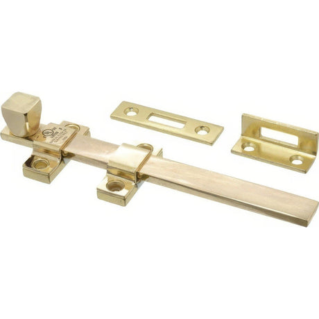 Ives SB45338TB SB453-8 Heavy Duty 8" UL Listed Surface Bolt Polished Brass