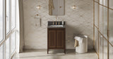 Jeffrey Alexander Percival 24" Dark Walnut Single Sink Bathroom Vanity with Grey Quartz Top - 8 in. Widespread Faucet Top product image 6