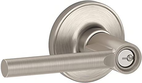 Dexter by Schlage J54BRW619 satin nickel keyed entry door lever