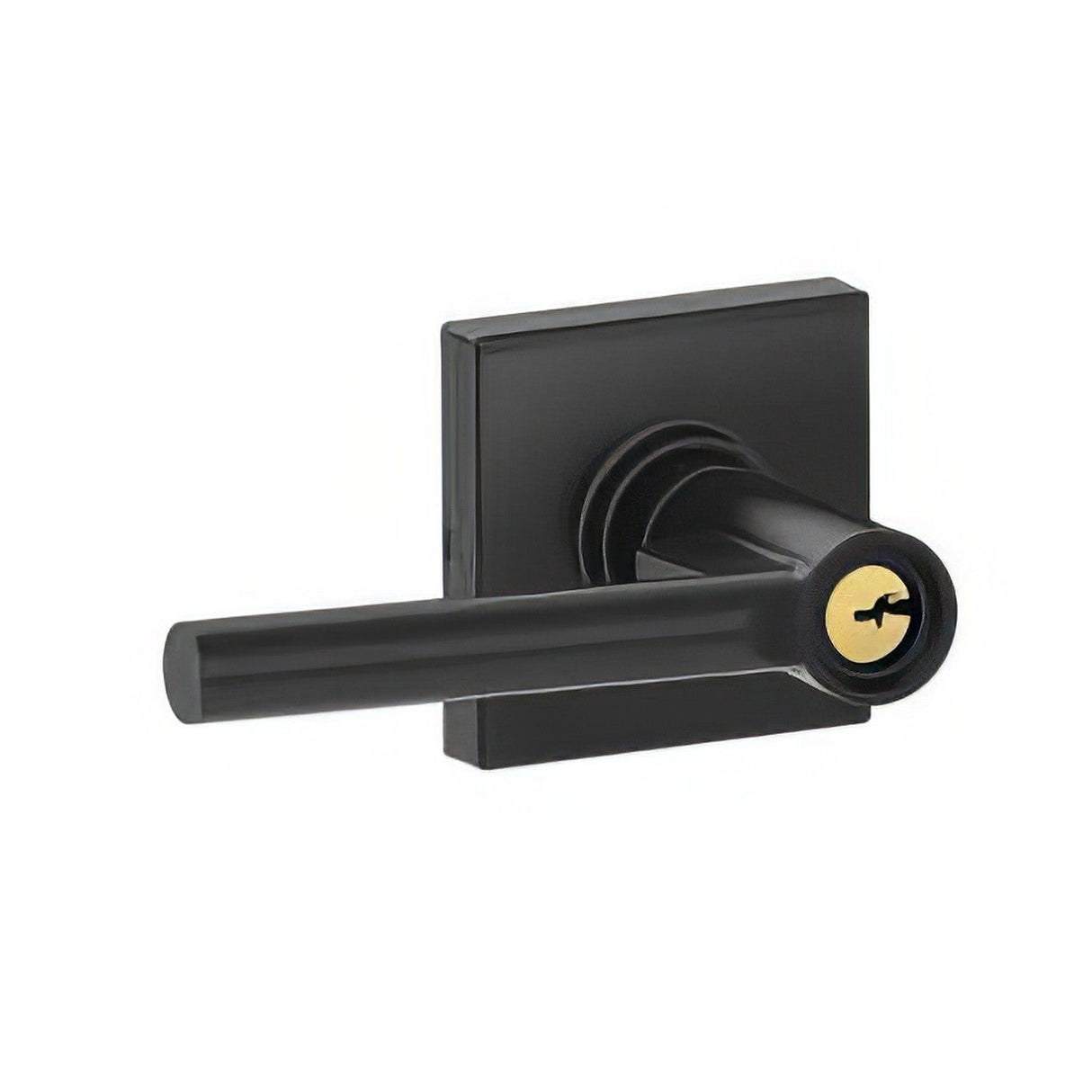 Dexter by Schlage J54BRW622COL matte black keyed entry door lever