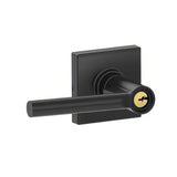 Dexter by Schlage J54BRW622COL matte black keyed entry door lever