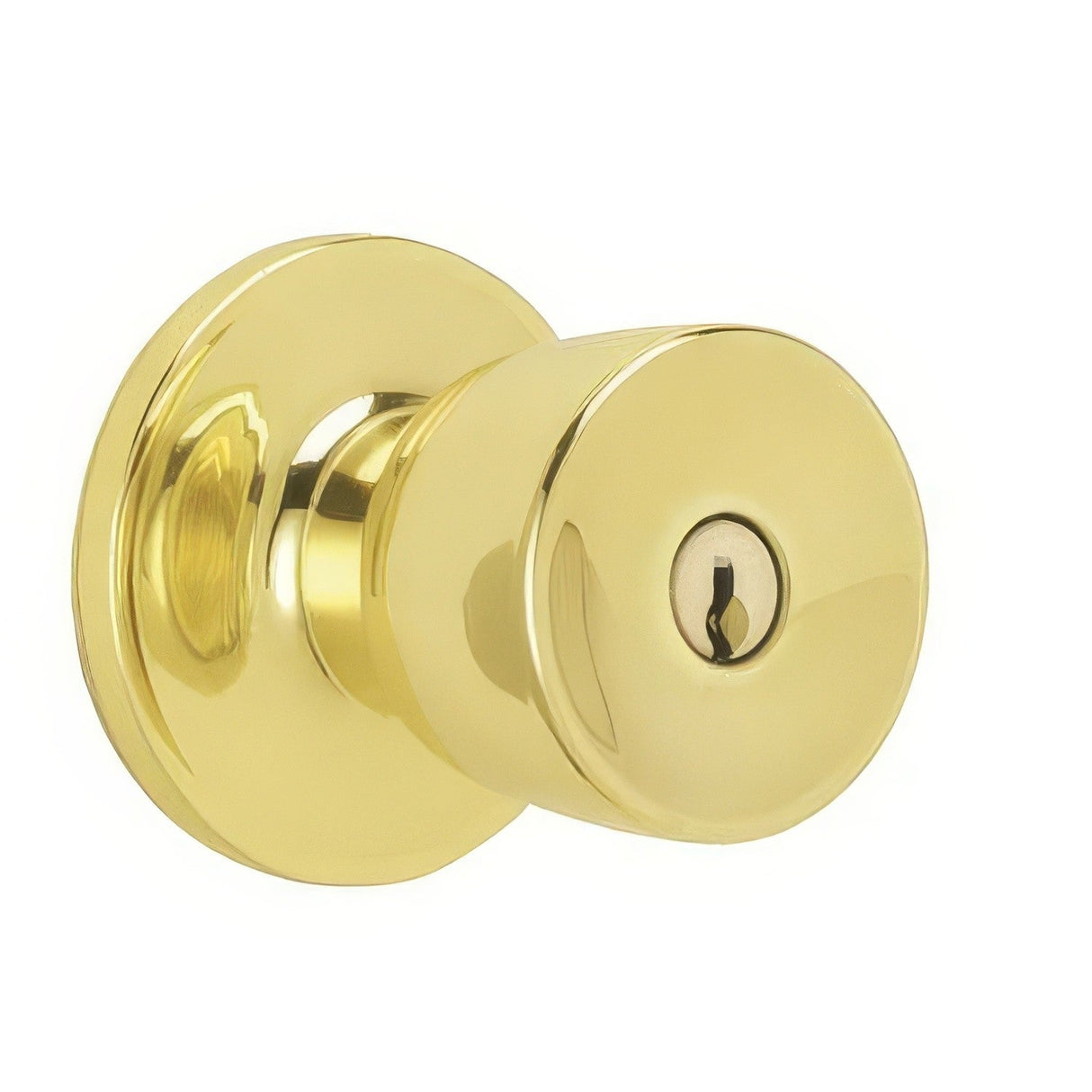 Dexter by Schlage J54BYR605 polished brass keyed entry door knob