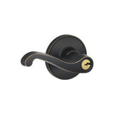 Dexter by Schlage J54LAS716 aged bronze keyed entry door lever