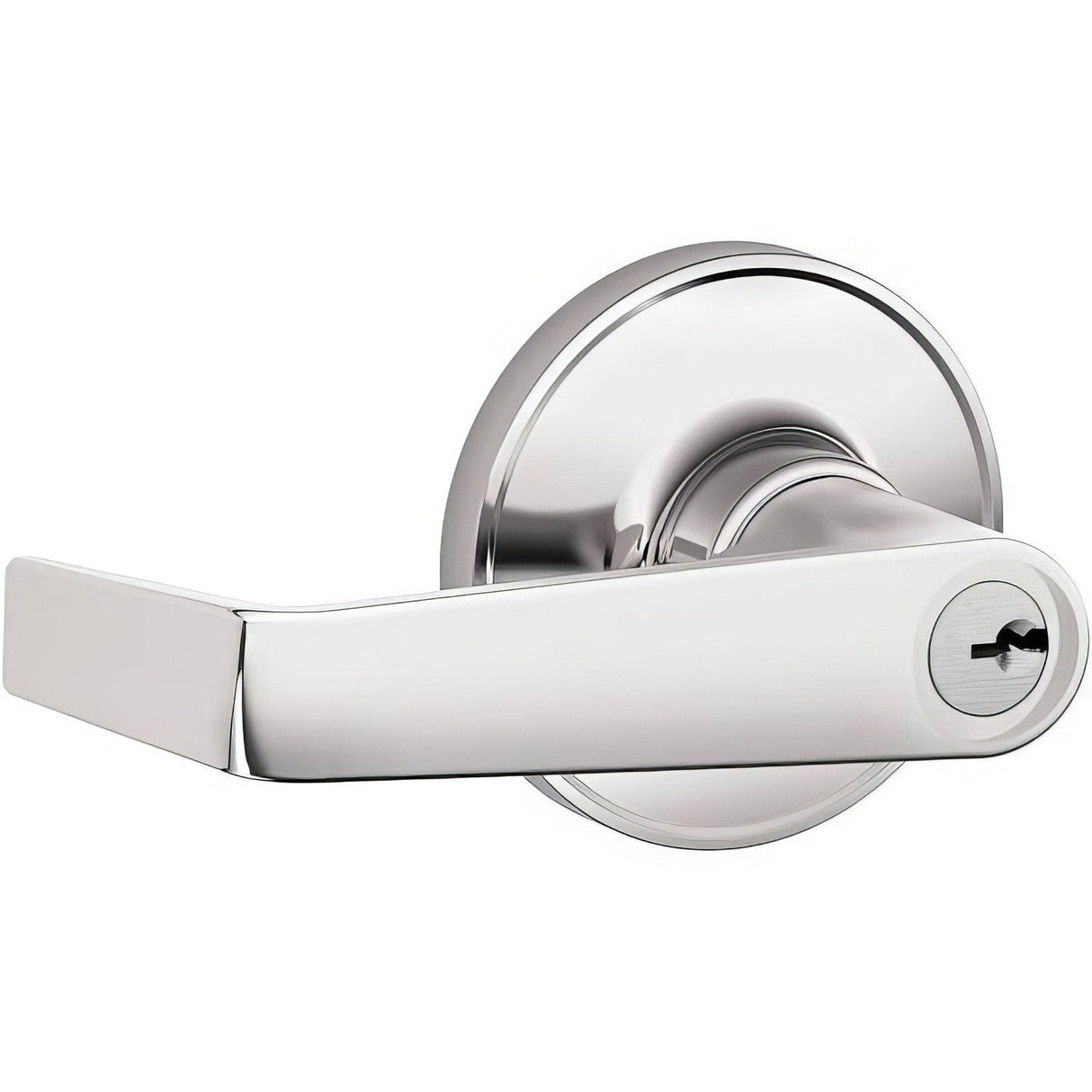 Dexter by Schlage J54MAR625 bright chrome keyed entry door lever
