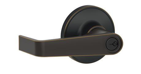 Dexter by Schlage J54MAR716 aged bronze keyed entry door lever