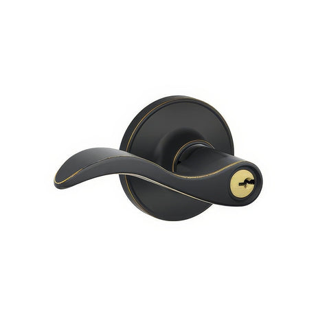 Dexter by Schlage J54SEV716 aged bronze keyed entry door lever
