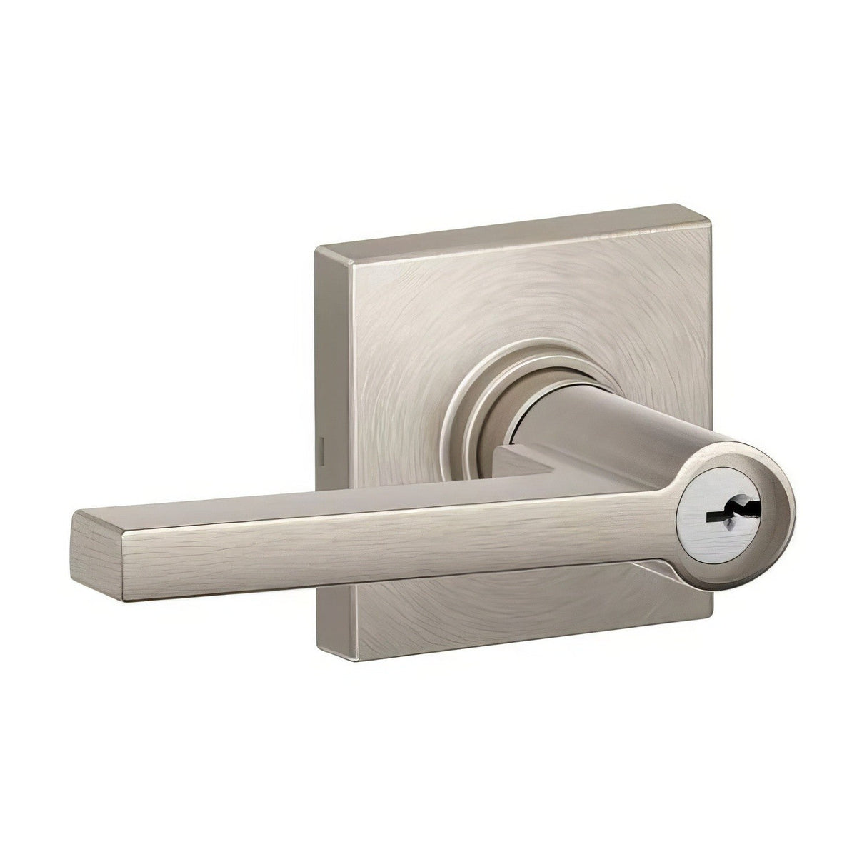 Dexter by Schlage J54SOL619COL satin nickel keyed entry door lever