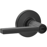 Dexter by Schlage J54SOL622 matte black keyed entry door lever