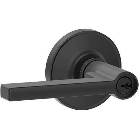 Dexter by Schlage J54SOL622 matte black keyed entry door lever