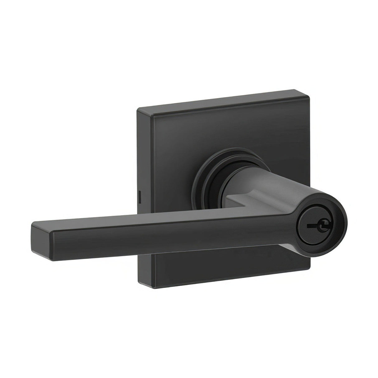 Dexter by Schlage J54SOL622COL matte black keyed entry door lever