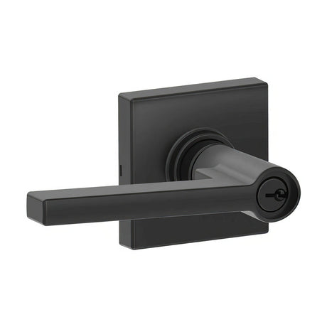 Dexter by Schlage J54SOL622COL matte black keyed entry door lever