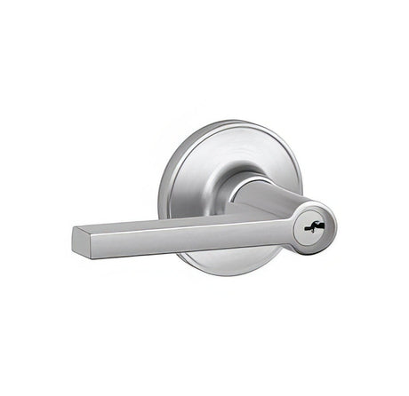 Dexter by Schlage J54SOL619 satin nickel keyed entry door lever
