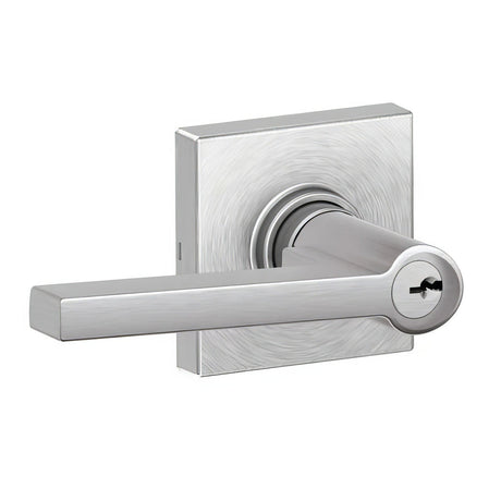 Dexter by Schlage J54SOL626COL satin chrome keyed entry door lever