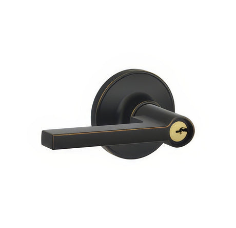 Dexter by Schlage J54SOL625 bright chrome keyed entry door lever