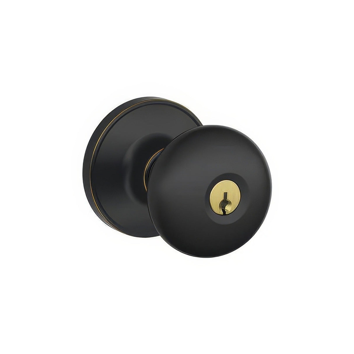 Dexter by Schlage J54STR716 aged bronze keyed entry door knob