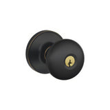 Dexter by Schlage J54STR716 aged bronze keyed entry door knob