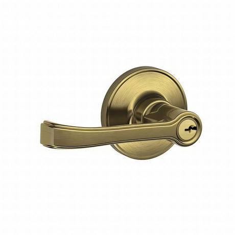 Dexter by Schlage J54VTOR609 antique brass keyed entry door lever