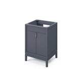 Jeffrey Alexander Theodora 24" Blue Steel Single Sink Bathroom Vanity with White Quartz Top - 8 in. Widespread Faucet Top - VKITTHE24BSWQR product image 2