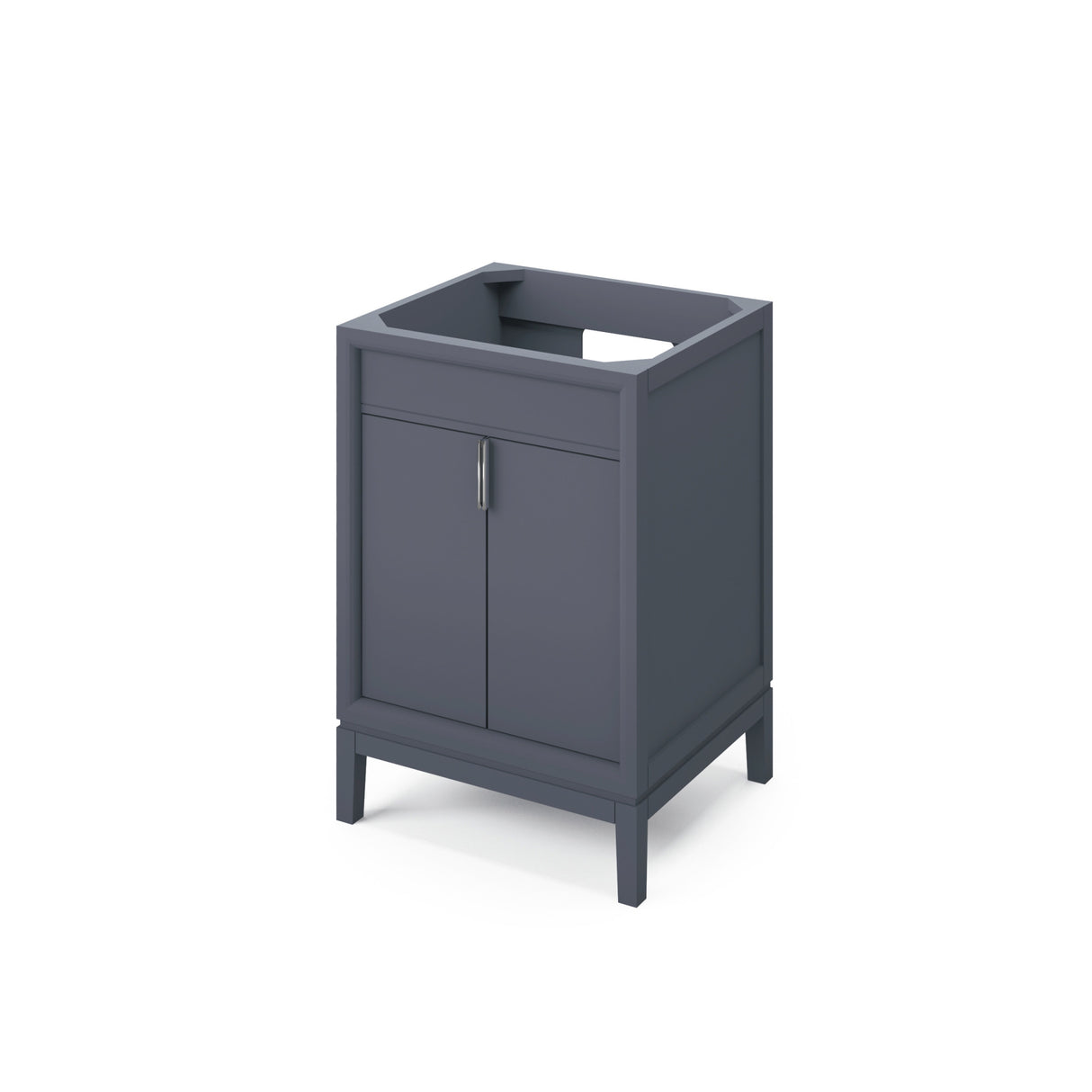 Jeffrey Alexander Theodora 24" Blue Steel Single Sink Bathroom Vanity with White Carrara Marble Top - 8 in. Widespread Faucet Top product image 3