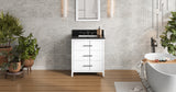 Jeffrey Alexander Katara 30" White Single Sink Bathroom Vanity with Black Granite Top - 8 in. Widespread Faucet Top product image 6