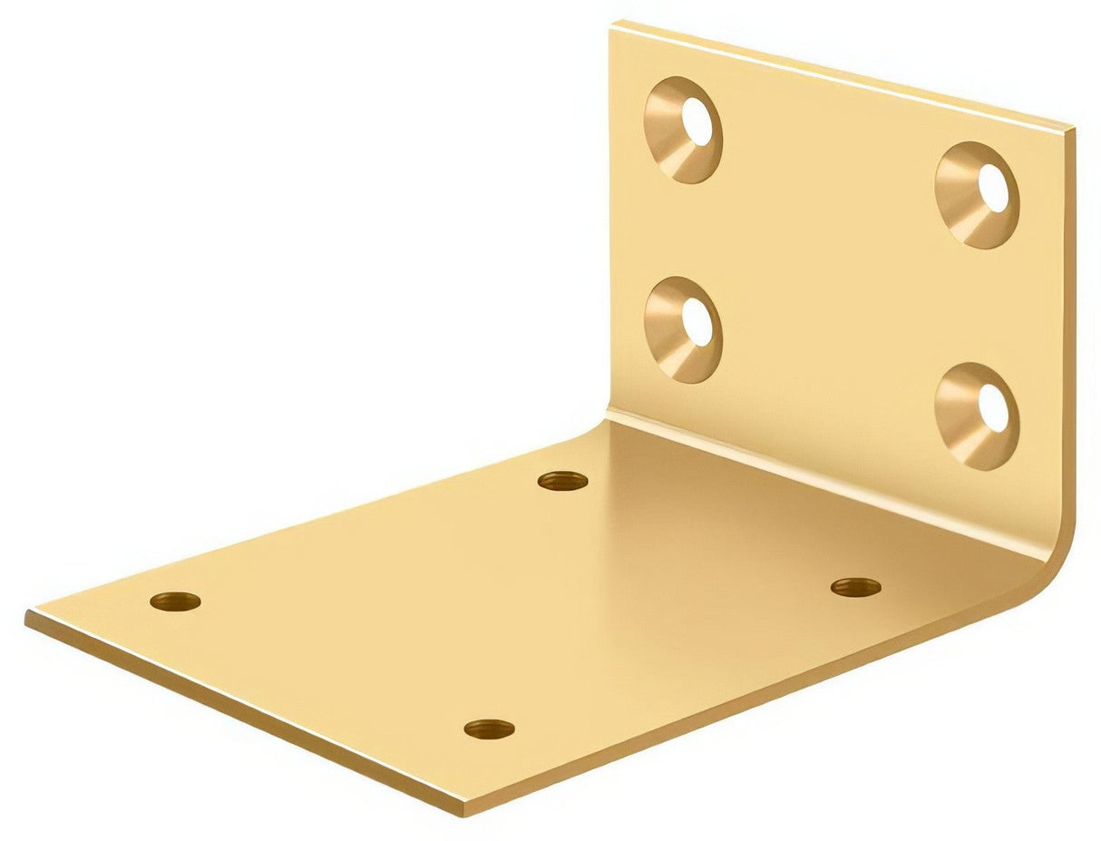 Deltana JB-DASH95CR003 lifetime polished brass jamb bracket