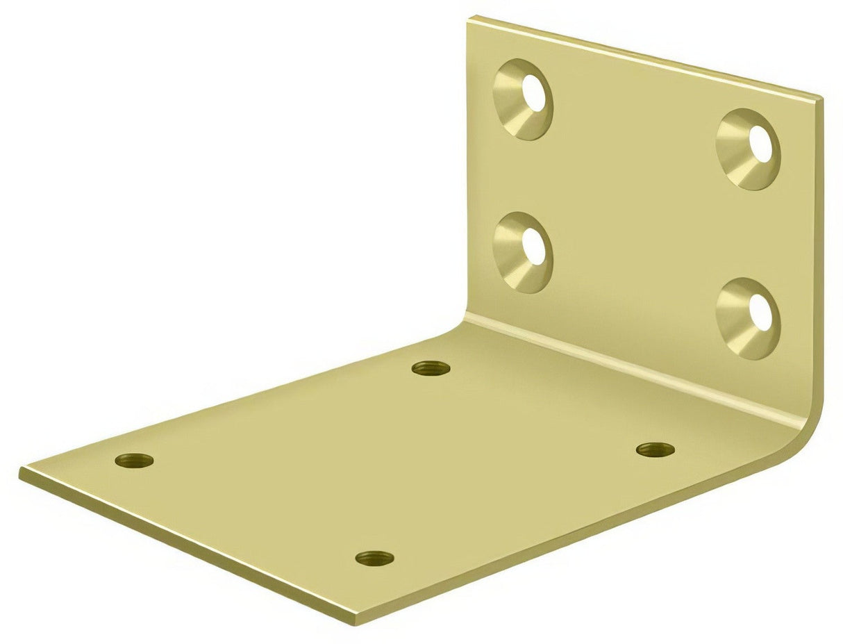 Deltana JB-DASH95U3 polished brass jamb bracket
