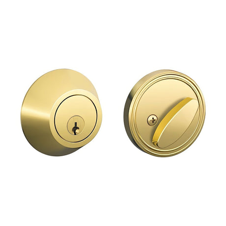 Dexter by Schlage JD60605 polished brass single cylinder deadbolt