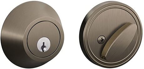 Dexter by Schlage JD60620 antique pewter single cylinder deadbolt